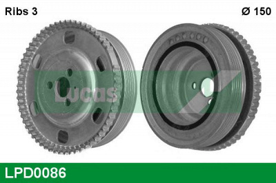 LUCAS ENGINE DRIVE lpd0086 -  Ременный шкив, коленчатый вал